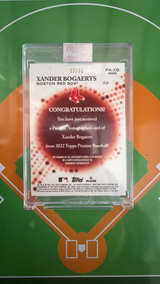 2022 Topps Pristine Fresh Faces Xander Bogaerts Autograph Orange Refractor - Image 2