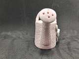 Vintage Pink Hobnail Ceramic Miniature Watering Can with Applied Rose - Image 3