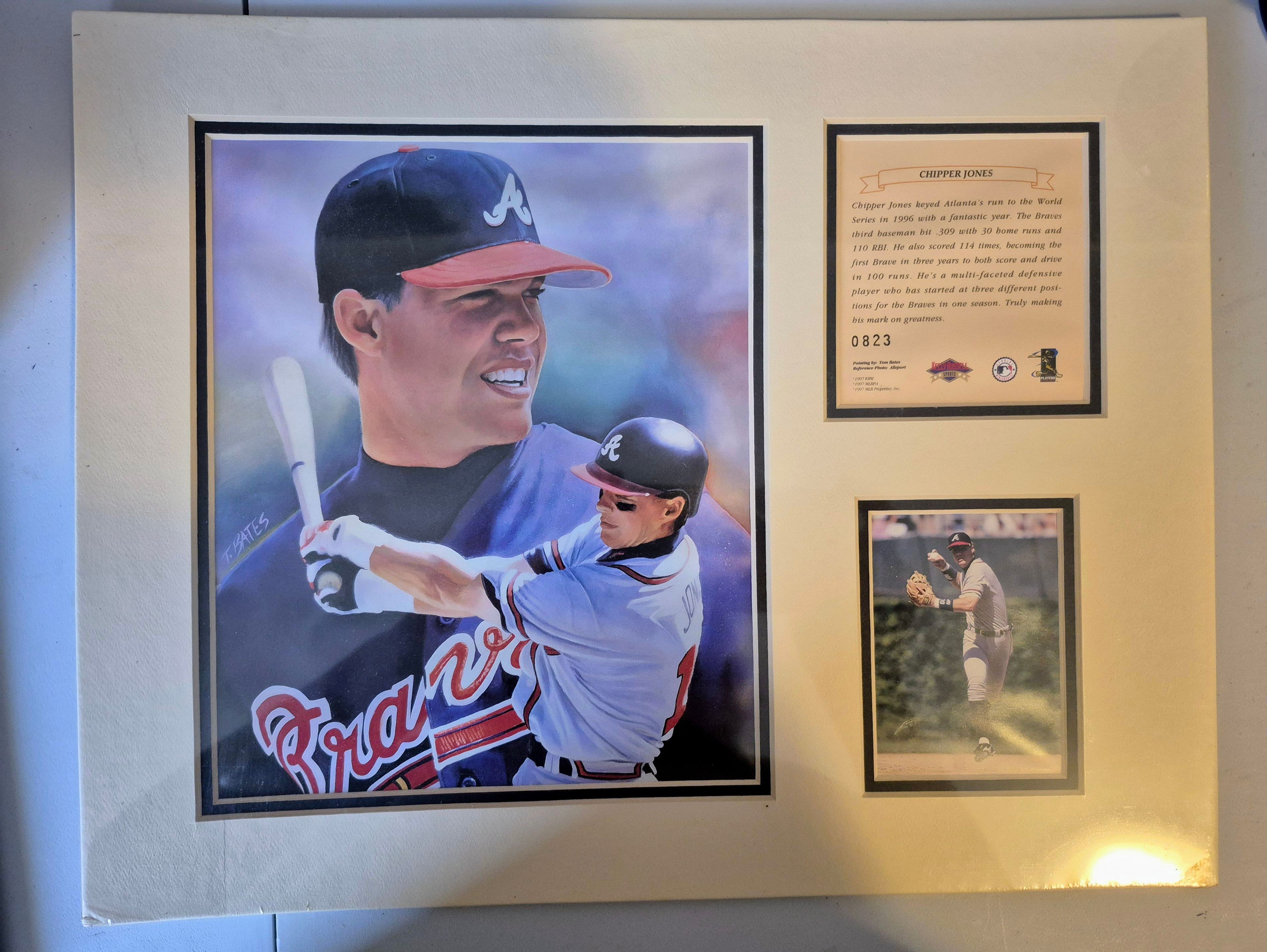 Chipper Jones Atlanta Braves Limited Edition Photo Mint