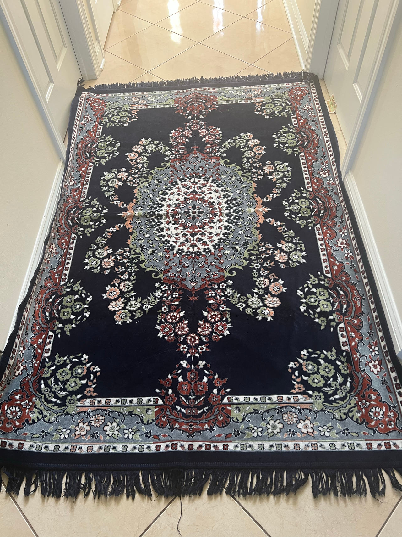 Traditional Persian Style Floral Medallion Area Rug 7x5