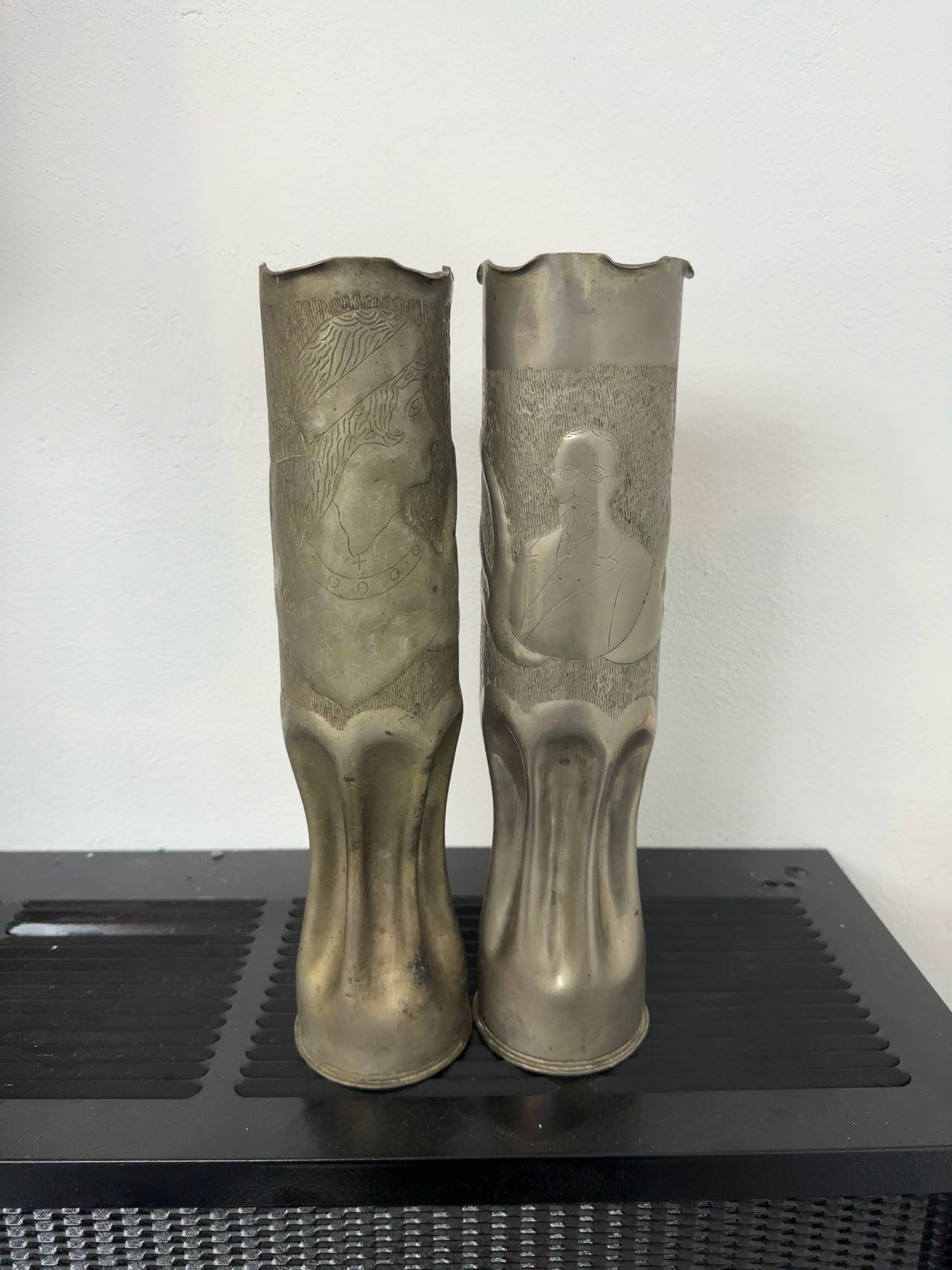 Trench Art Brass Artillery Shell Vase (WWI)