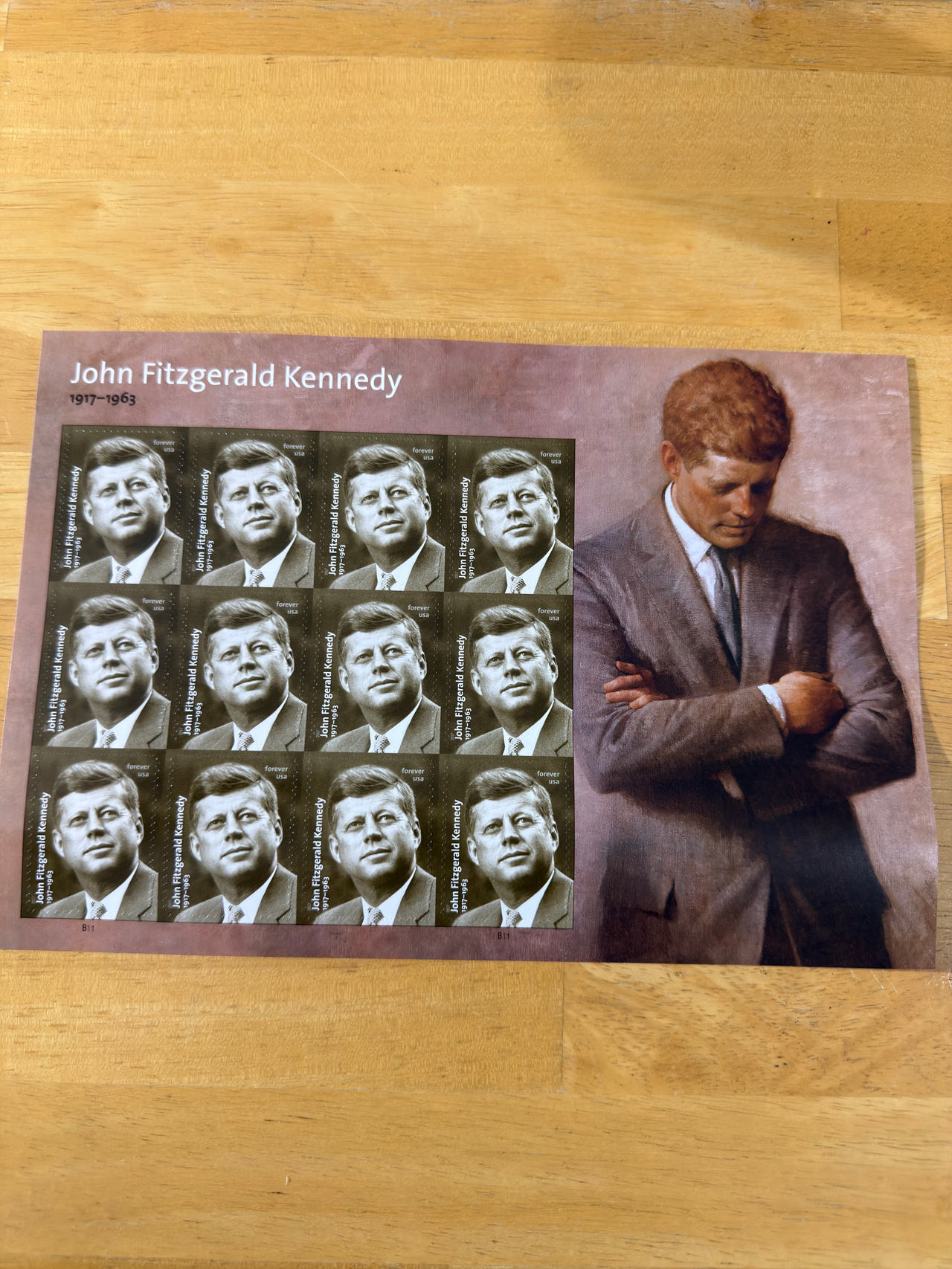 USPS John F. Kennedy Centennial Forever Stamps Sheet of 12