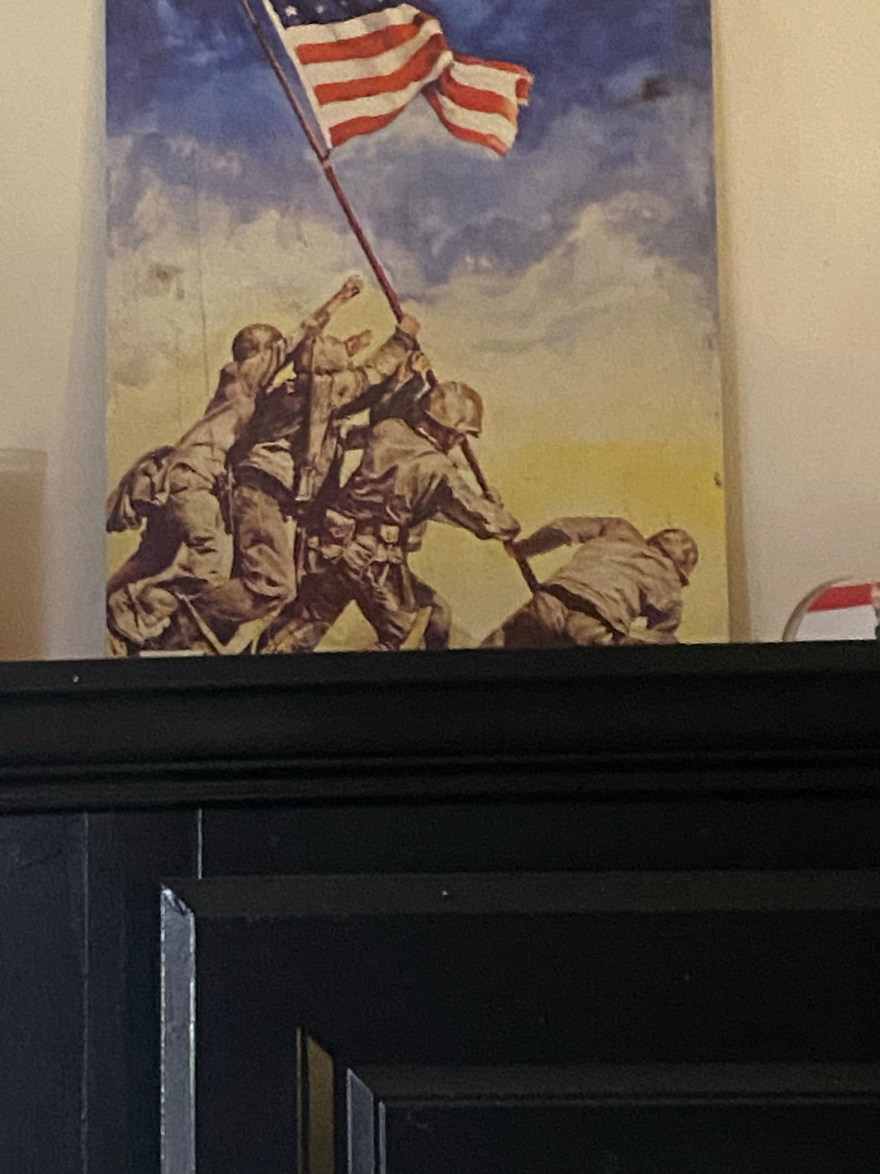 Iwo Jima Flag Raising Wall Art Print