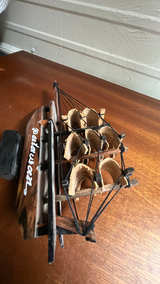 Handmade Wooden Sailing Ship Model - Image 8