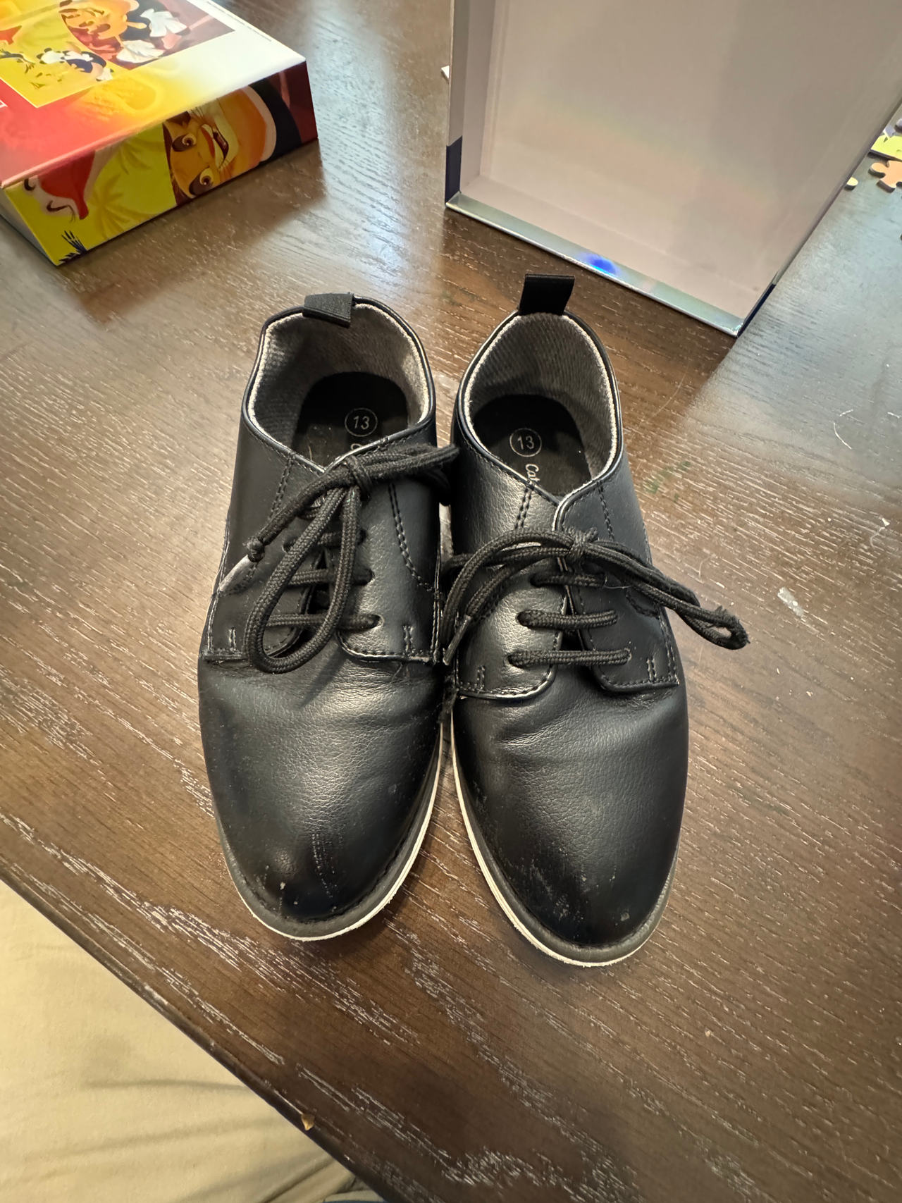 Kids Black Oxford Dress Shoes