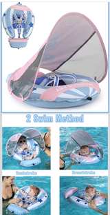 Mambobaby Non-Inflatable Baby Float with Canopy - Image 2