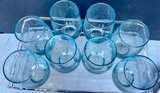 Libbey Aqua Blue Stemless Glasses - Image 1