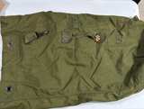 Vintage U.S. Military Duffel Bag Canvas Army Bag Named CARAMANICA Olive Drab - Image 1