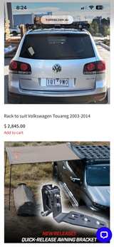 VW Touareg Trail Max Roof Rack with rear LED lights - Image 5