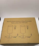 Set of 2 Touch Control 3-Way Dimmable Table Lamps with LED Bulbs - Image 1