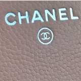 Chanel Pink Leather Wallet with CC Logo - Image 3