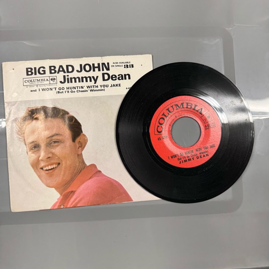 Jimmy Dean Big Bad John 45 Picture Sleeve Vinyl