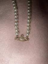 Vivienne Westwood Mini Bas Relief Pearl Orb Necklace - Image 2