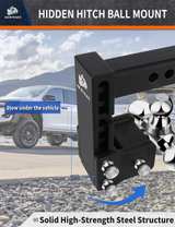 METOWARE Adjustable Trailer Hitch Ball Mount - Image 5