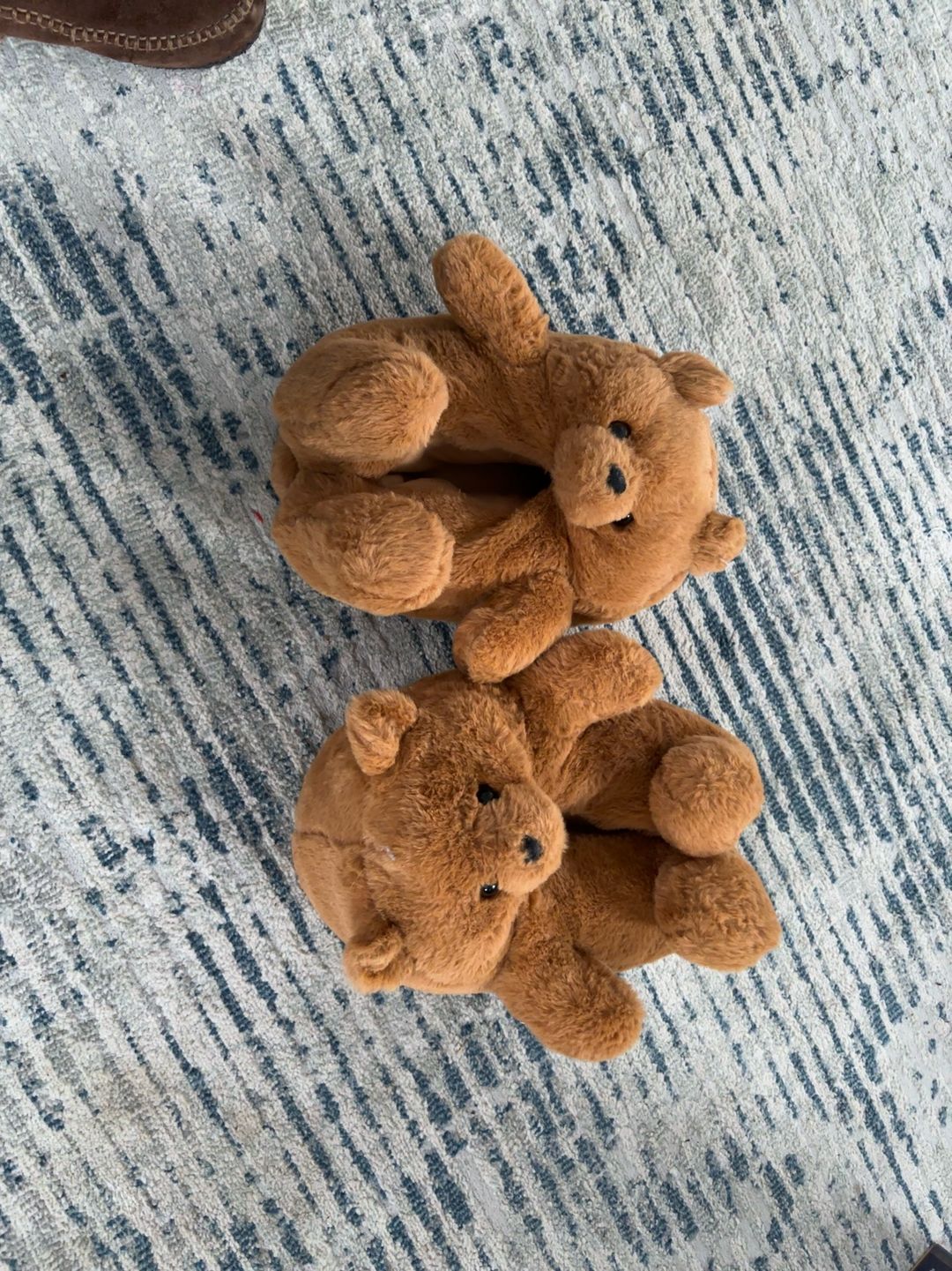 BAMAIA Teddy Bear Plush Slippers Brown