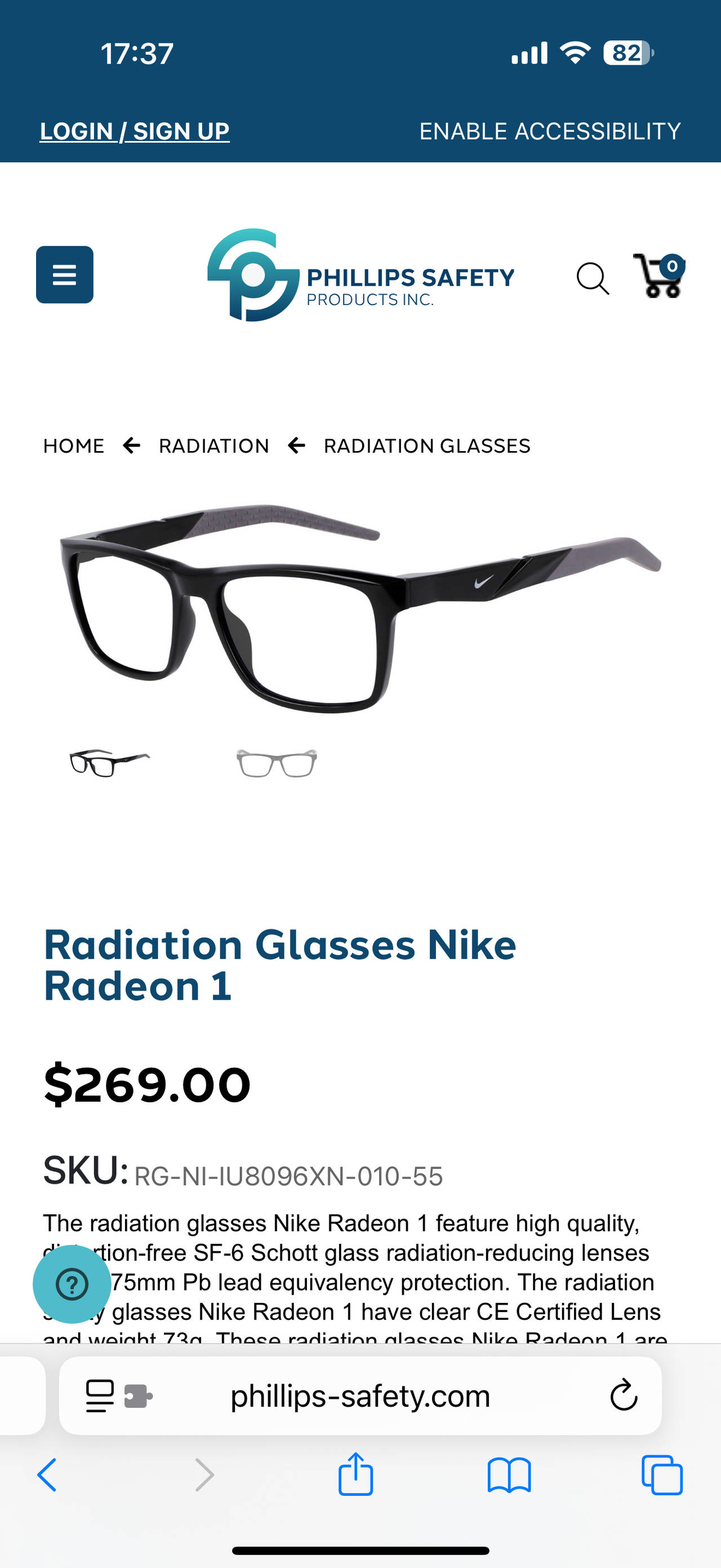 Nike Radeon 1 Radiation Glasses