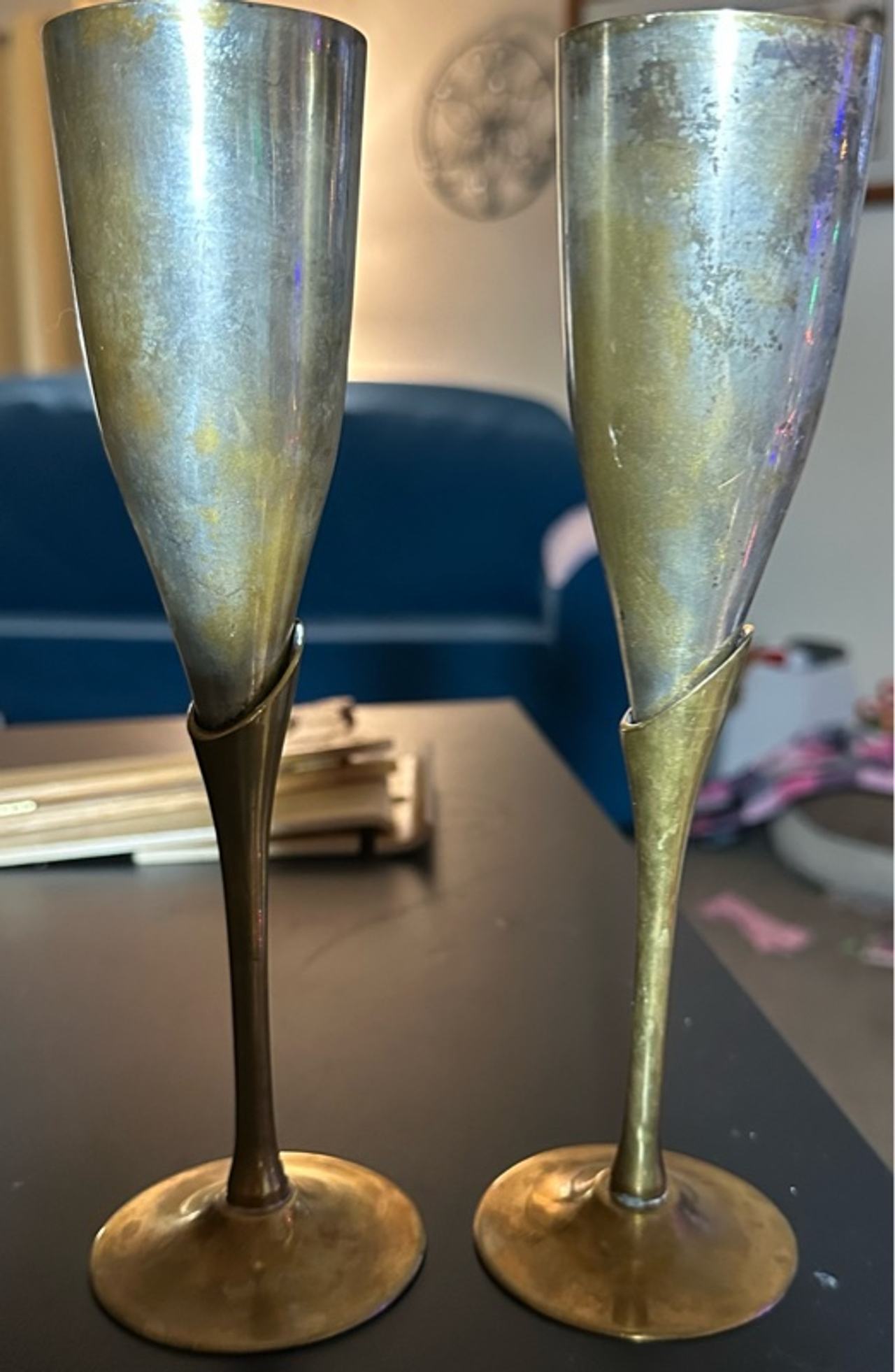Vintage Silver and Brass Goblet