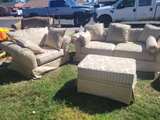 Beige Upholstered Living Room Furniture Set - Image 3
