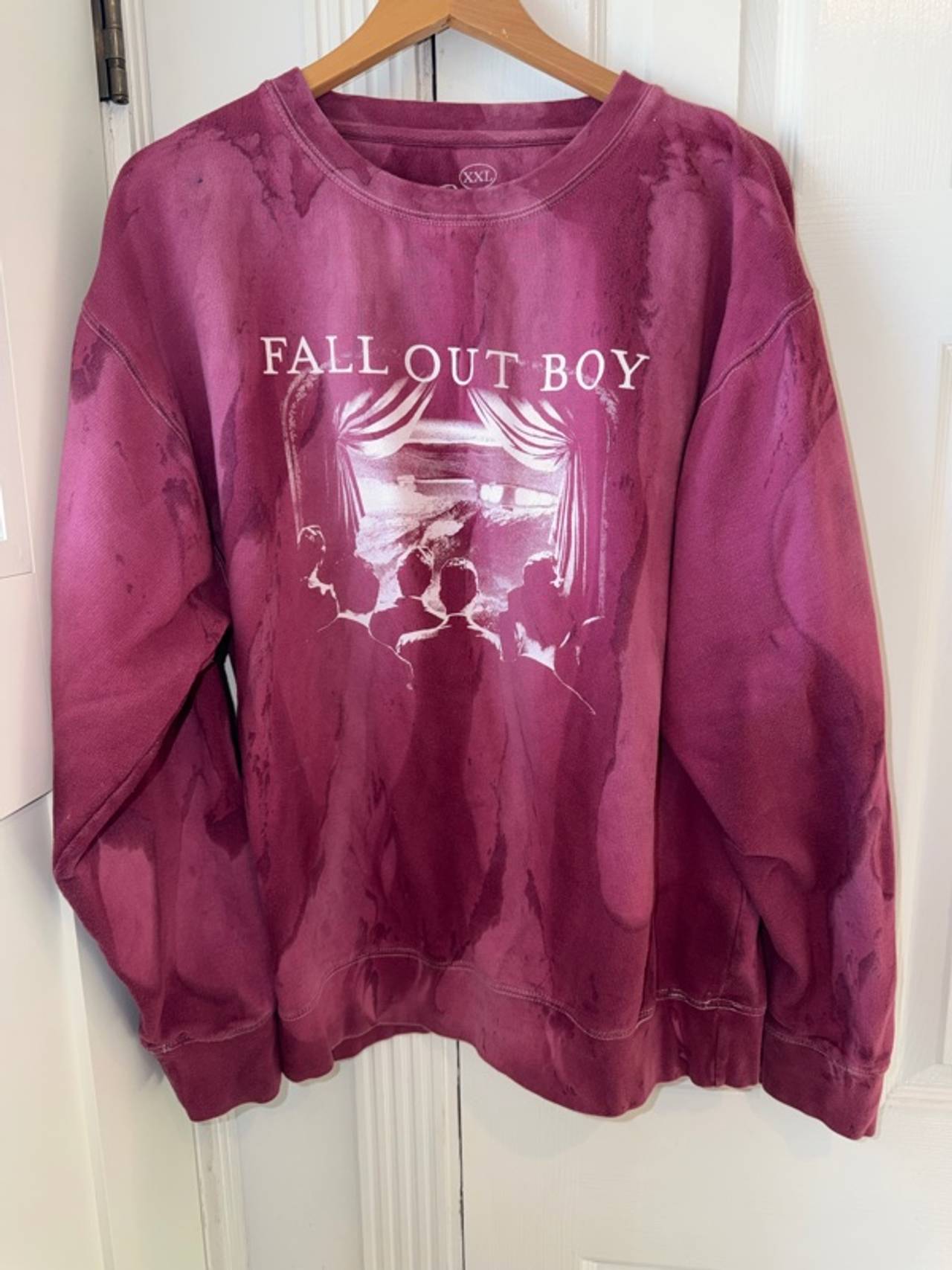 Fall Out Boy Red Tie Dye SWEATER XXL