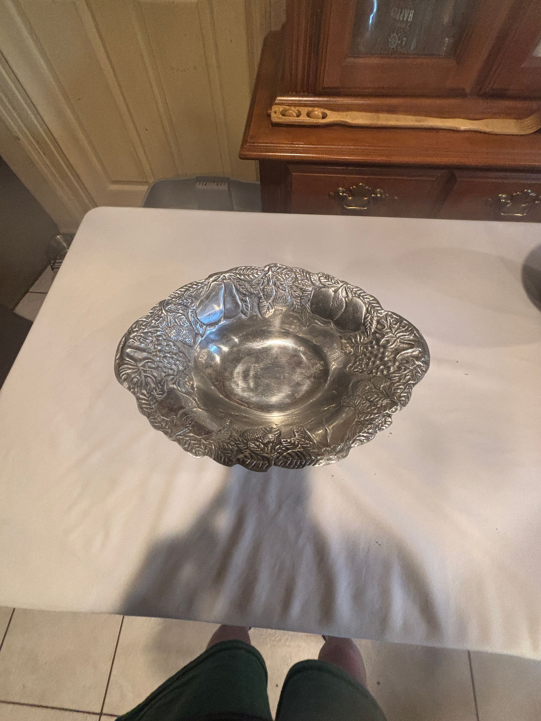 Ornate Silver Plated Serving Bowl