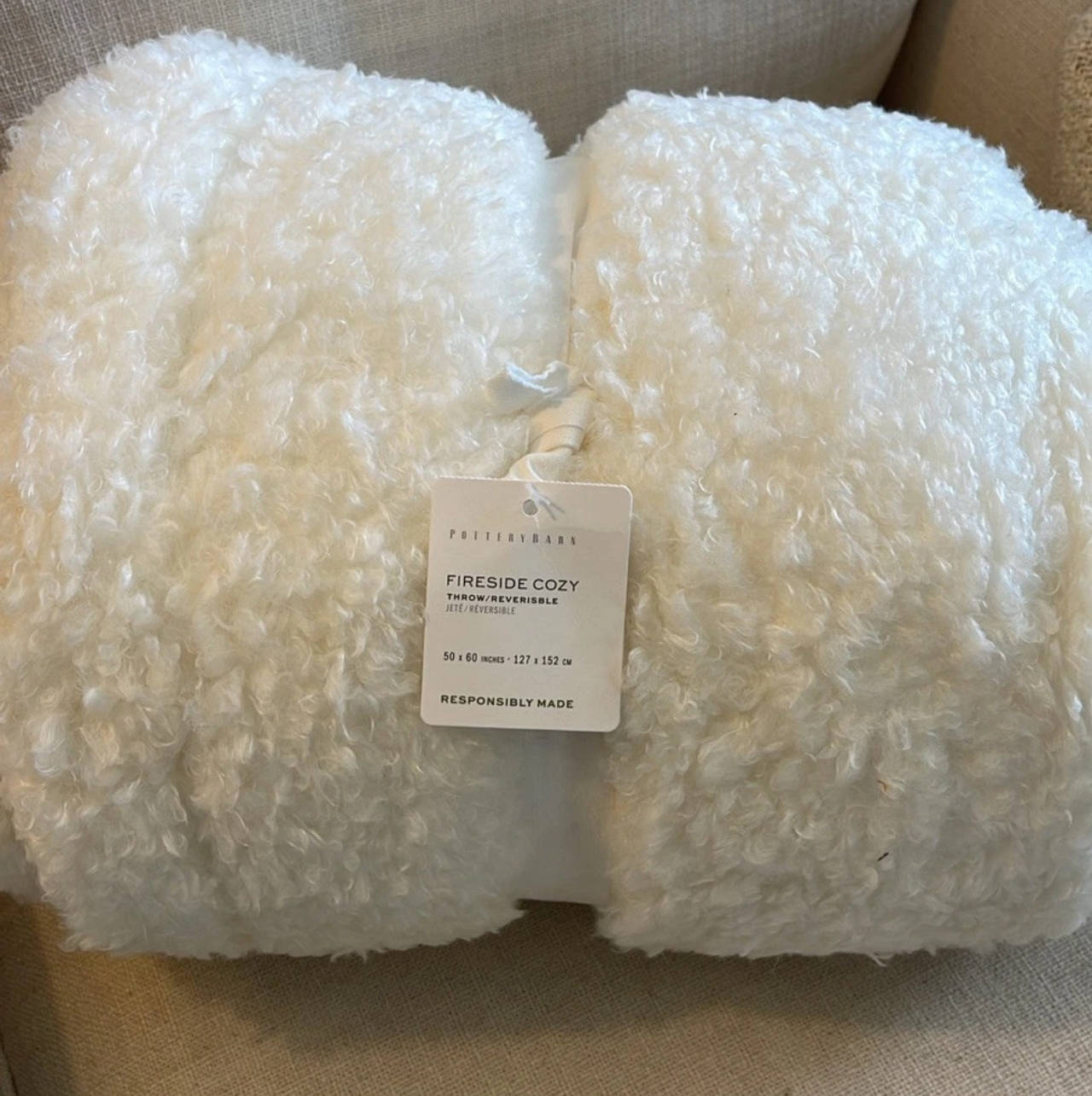Pottery Barn Fireside Cozy Reversible Throw