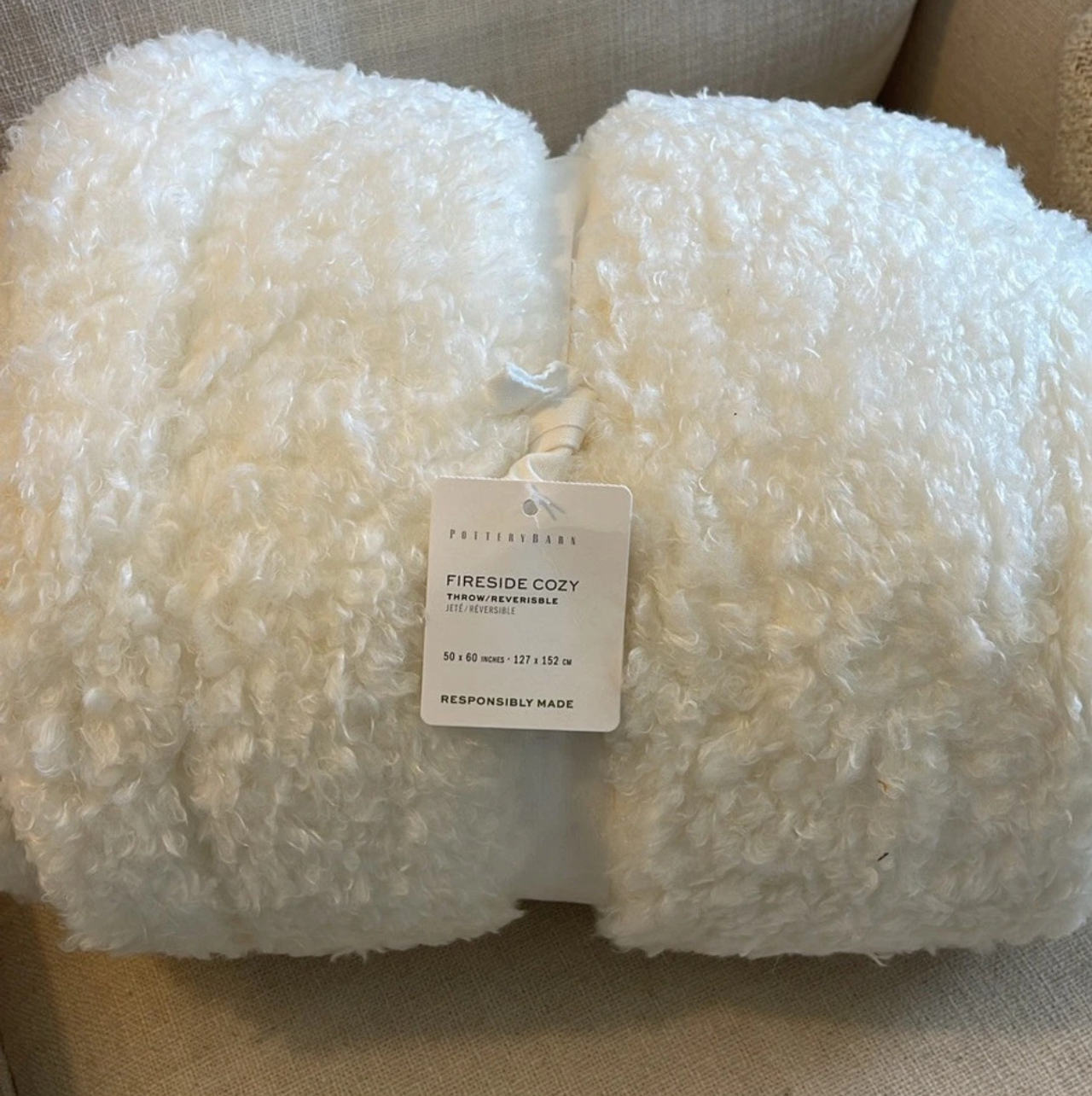 Pottery Barn Fireside Cozy Reversible Throw