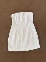 Meshki Strapless White Mini Dress - Image 4