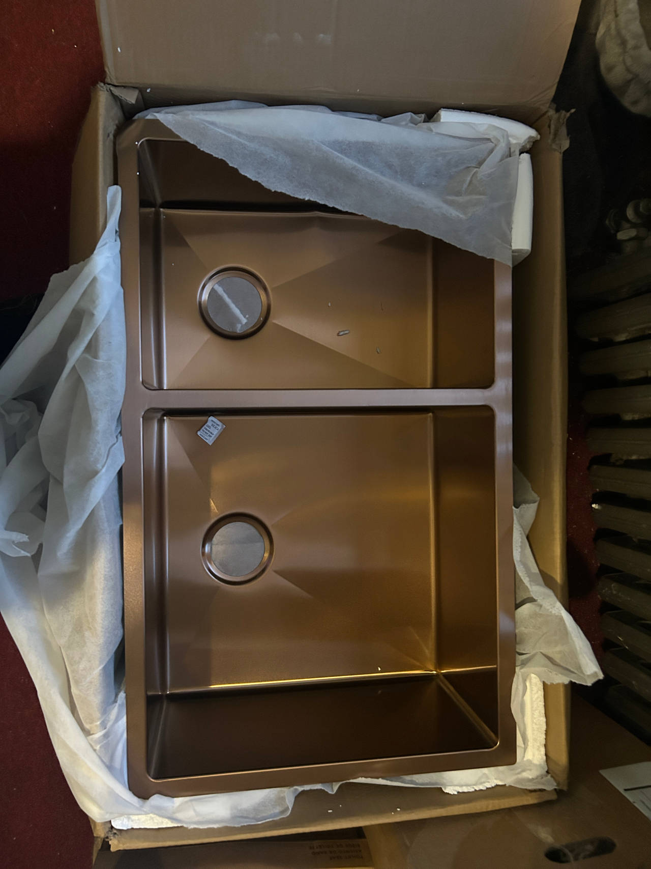Double Bowl Copper Kitchen Sink