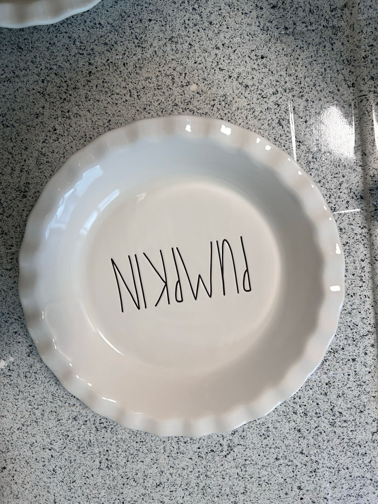 Rae Dunn Pumpkin Pie Dish