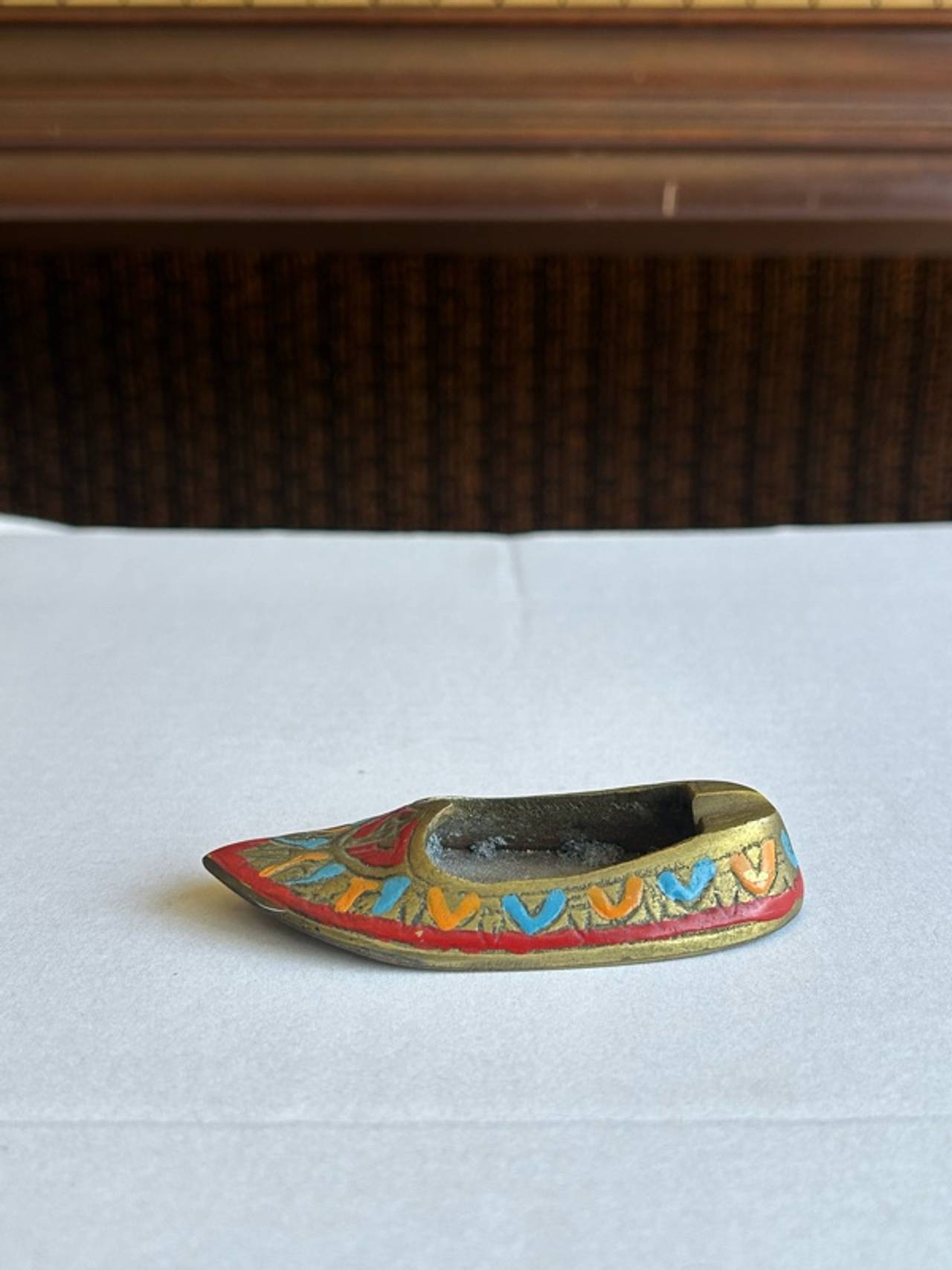 Vintage Brass Shoe Ashtray