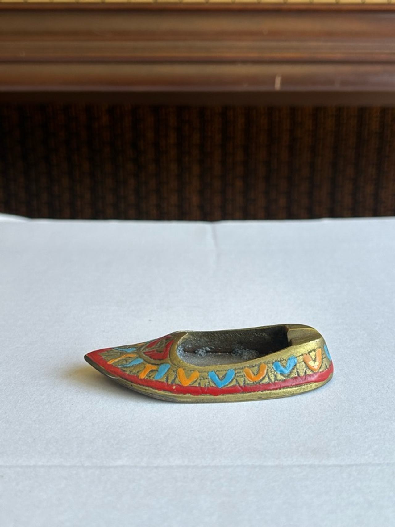 Vintage Brass Shoe Ashtray