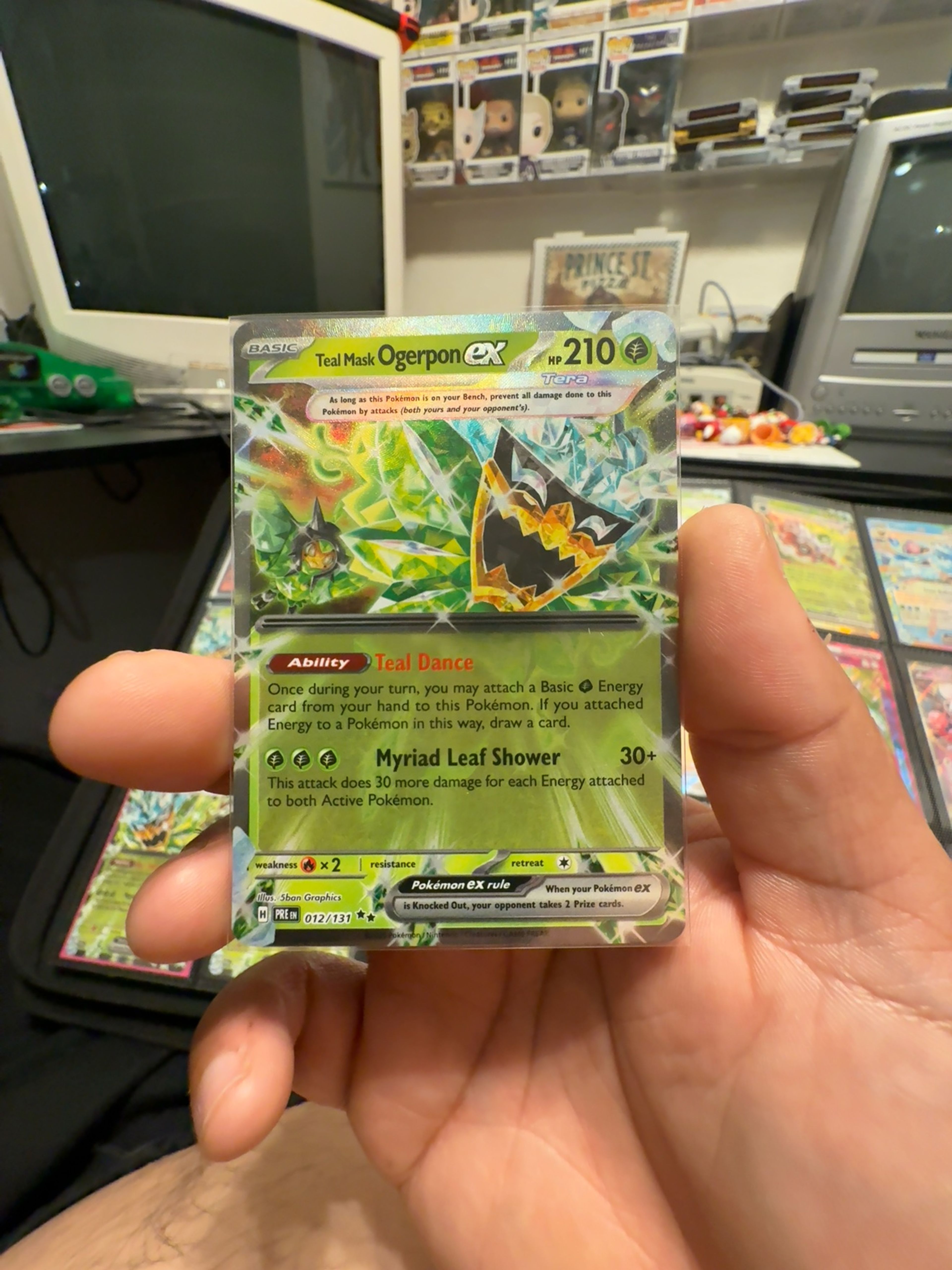 Pokemon Ogerpon Mascará Turquesa EX Teal Mask Card