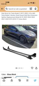 Gloss Black Side Skirts for Tesla Model 3 2017-2025 - Image 3