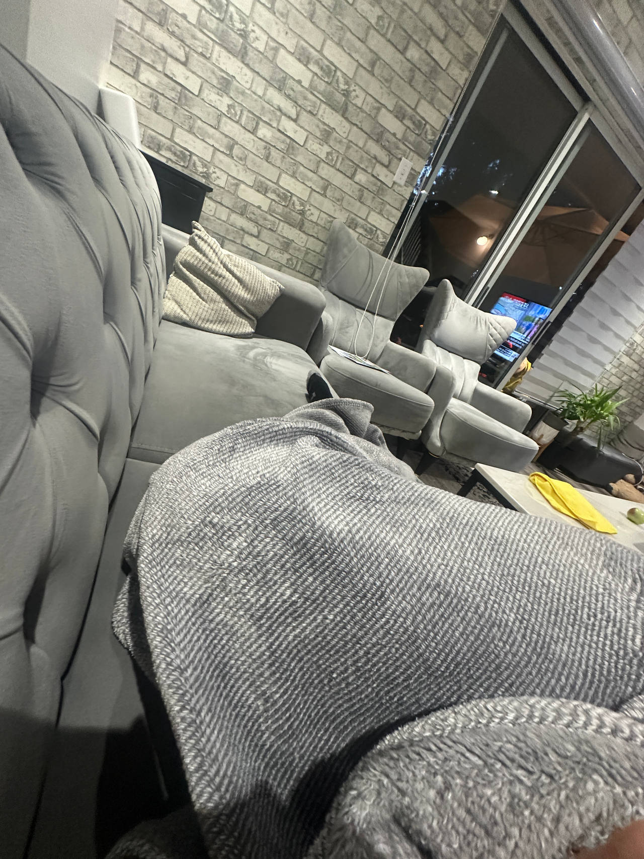 Modern Grey Sectional Sofa Set