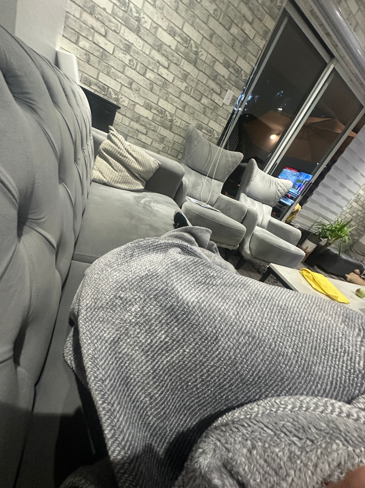 Modern Grey Sectional Sofa Set
