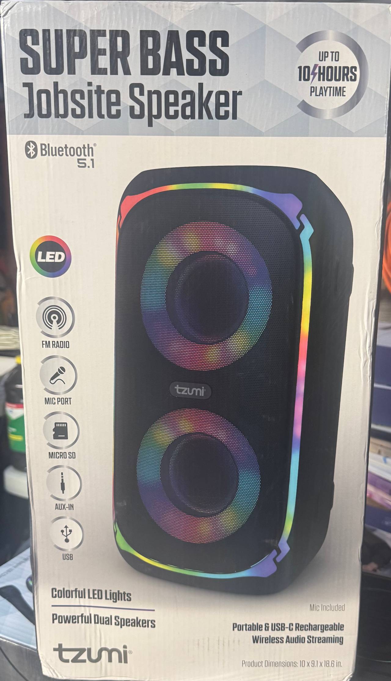 Tzumi Super Bass Jobsite Speaker