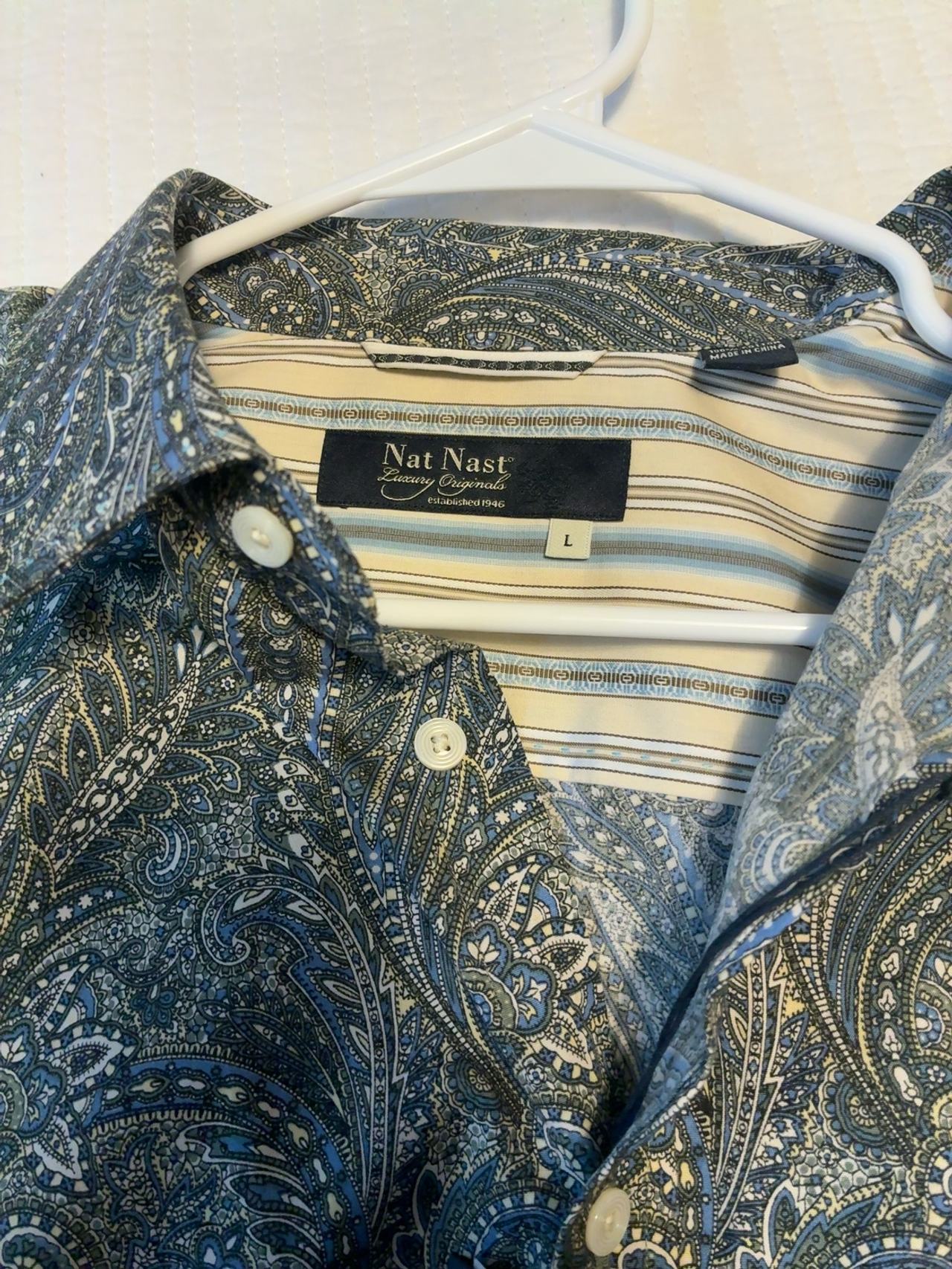 Eton Blue Paisley Twill Shirt
