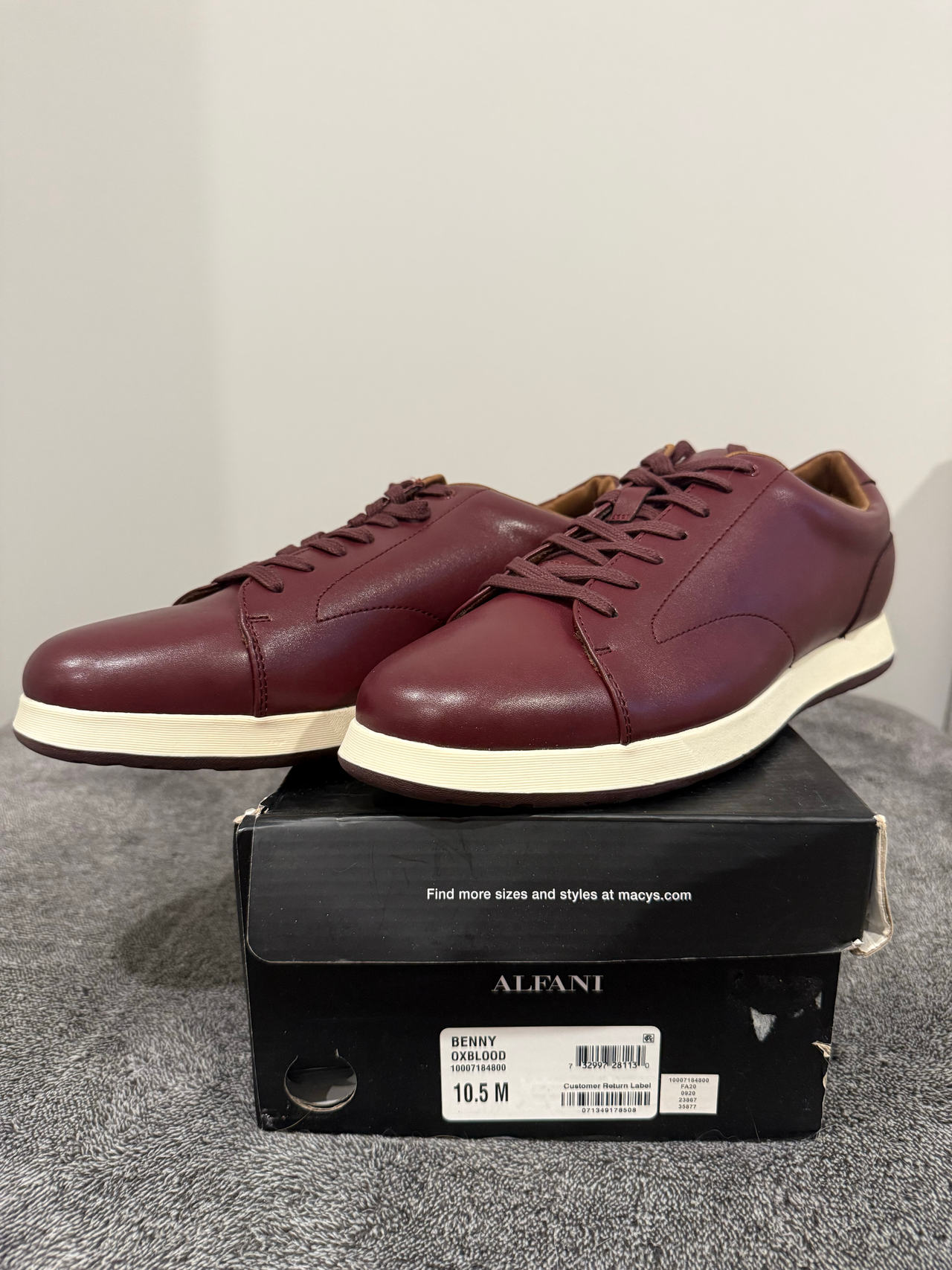Alfani Benny Oxblood Sneakers