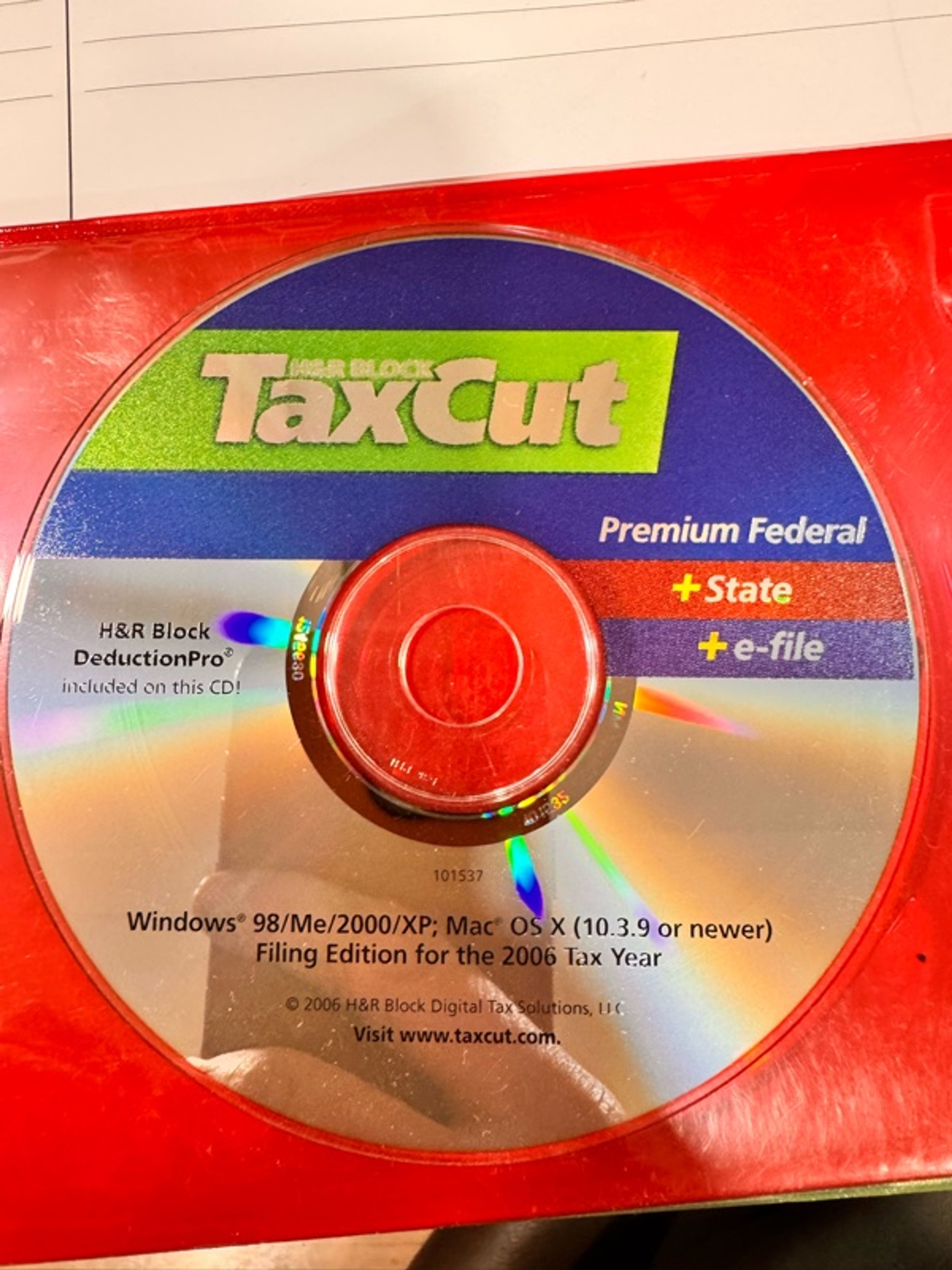 H&R Block TaxCut Premium Software CD 2006