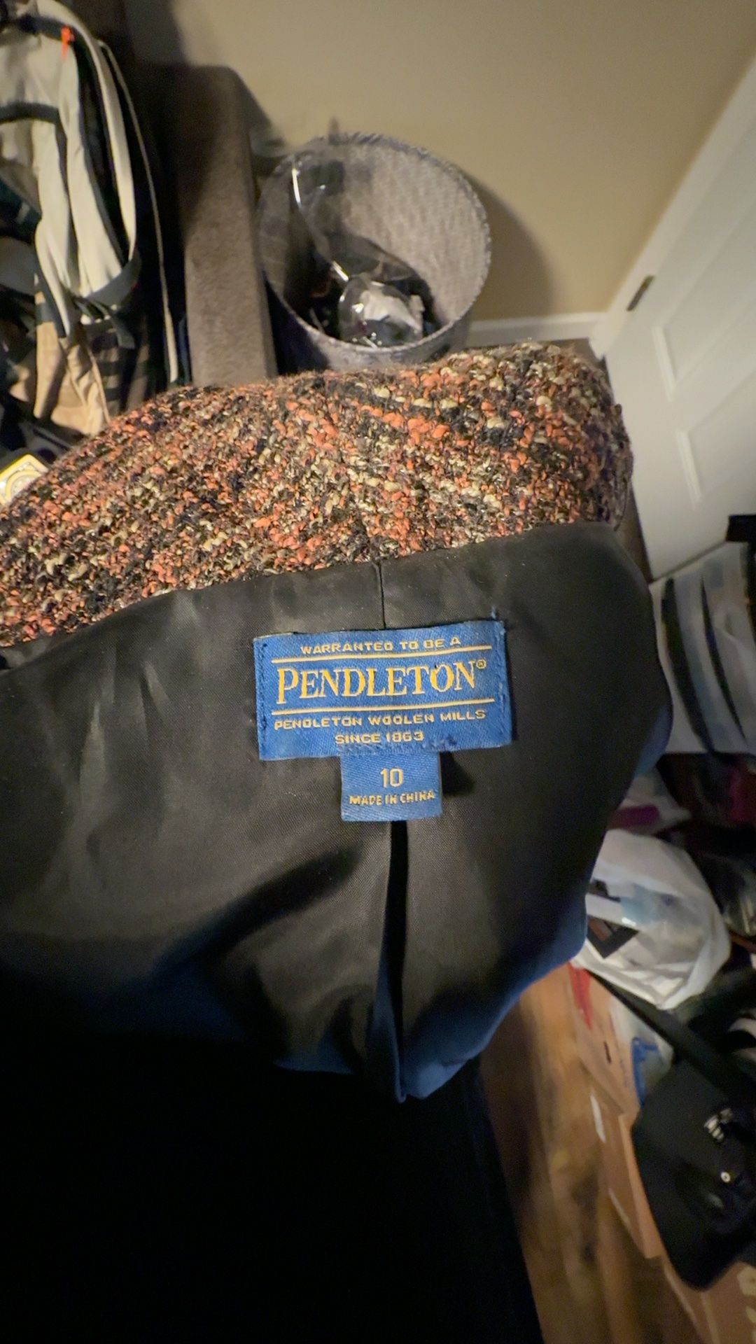 Pendleton Wool Tweed Blazer Jacket