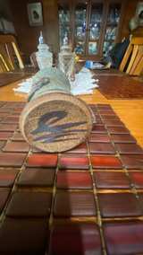 Handmade cat or Lion Medallion hand thrown pottery Mug. - Image 3