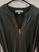 Michael Kors Olive Green Zip-Front Belted Dress - Image 2