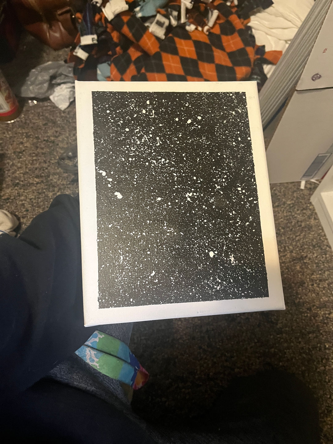 Abstract Splatter Art Canvas