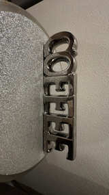Silver Ceramic Coffee Tabletop Sign - Image 1