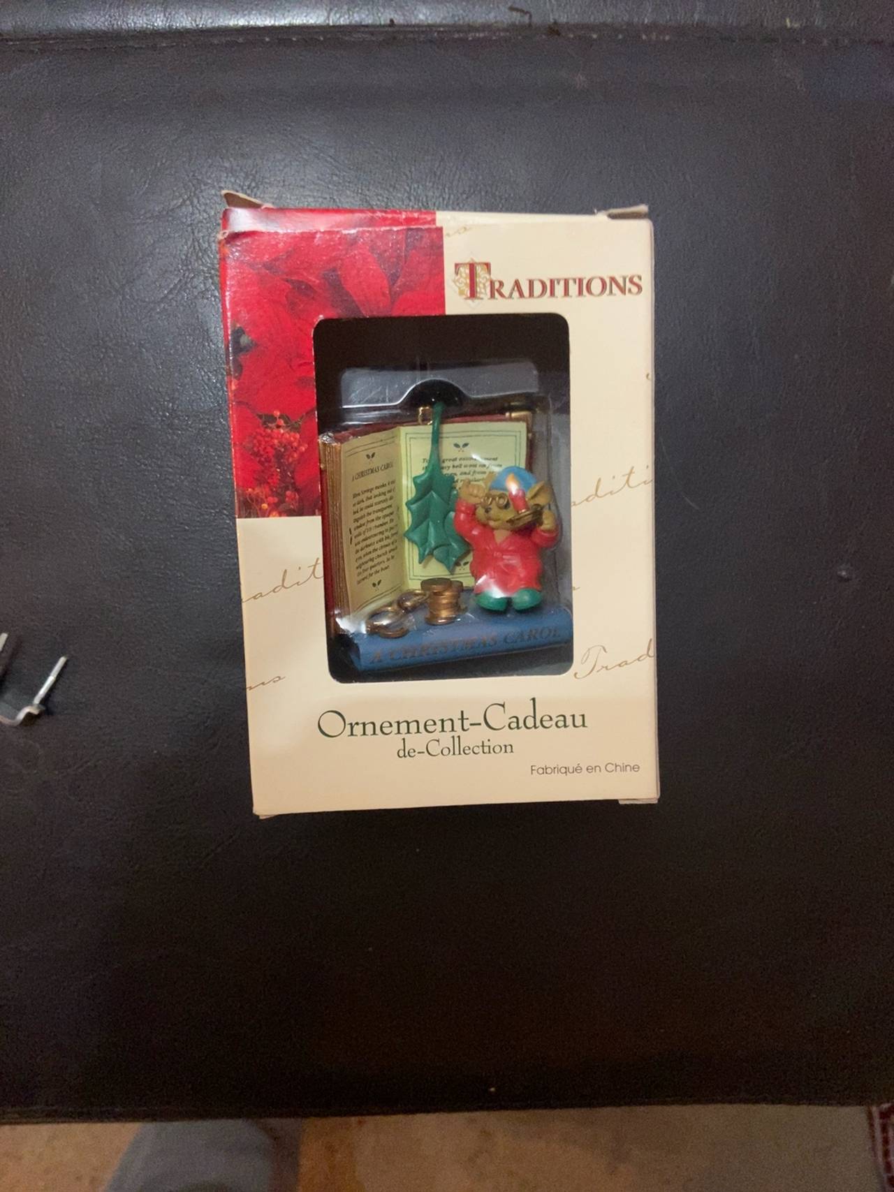 Traditions Christmas Ornament Mouse Reading A Christmas Carol