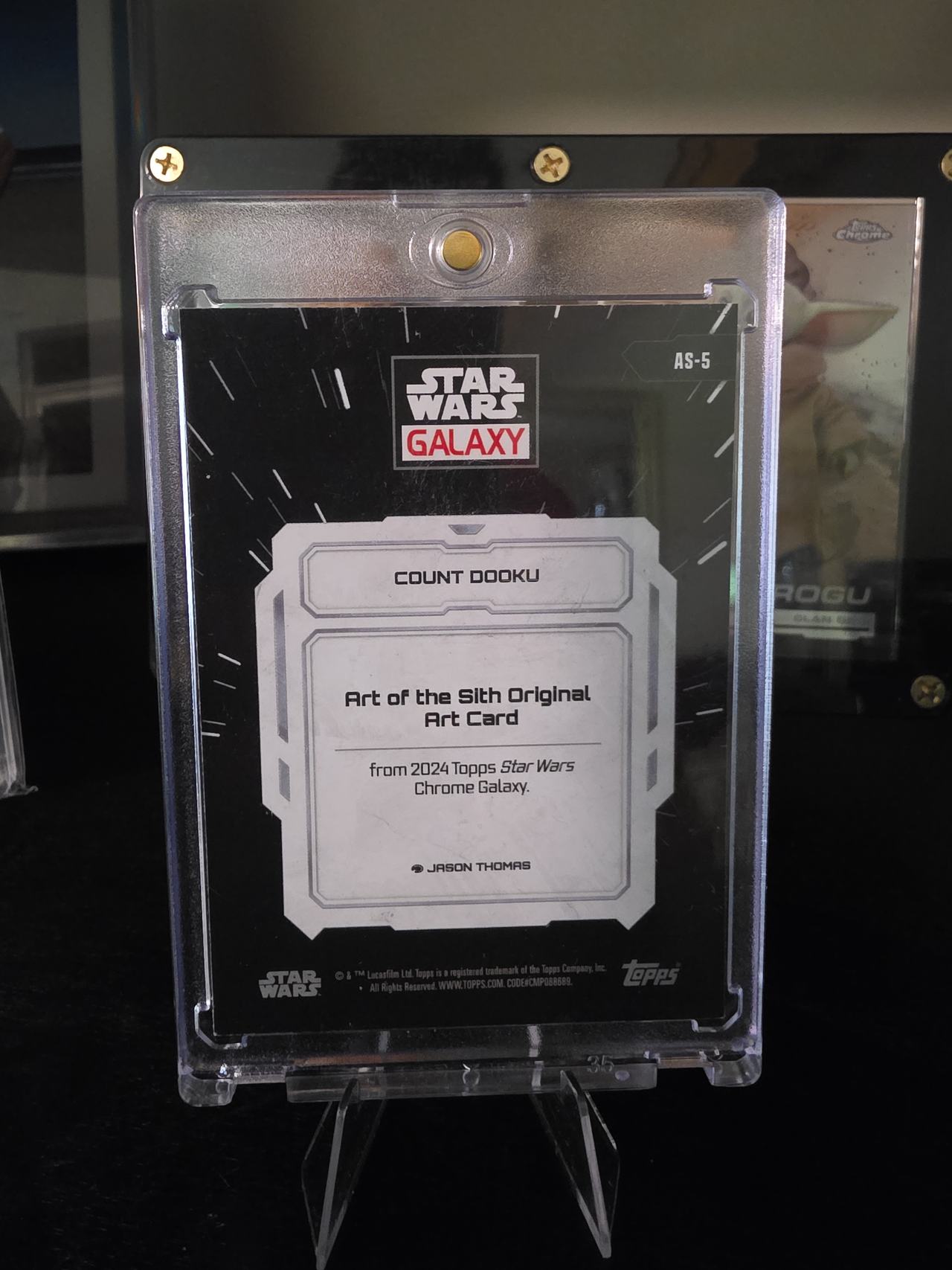 2024 Topps Star Wars Chrome Galaxy Art of the Sith Count Dooku AS-5