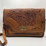 Gaitan Vintage Hand-Tooled Mexican Leather Handbag - Image 6