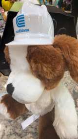 8” Con Edison Plush Dog with Hard Hat Company Gift Stuffed Animal - Image 2