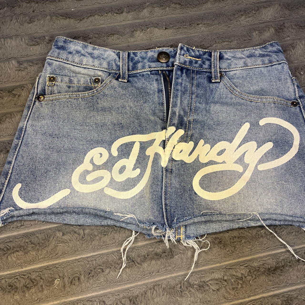 Ed Hardy Denim Mini Skirt