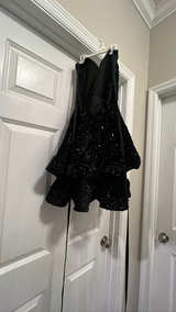 Black Sequin Cocktail Dress - Image 2